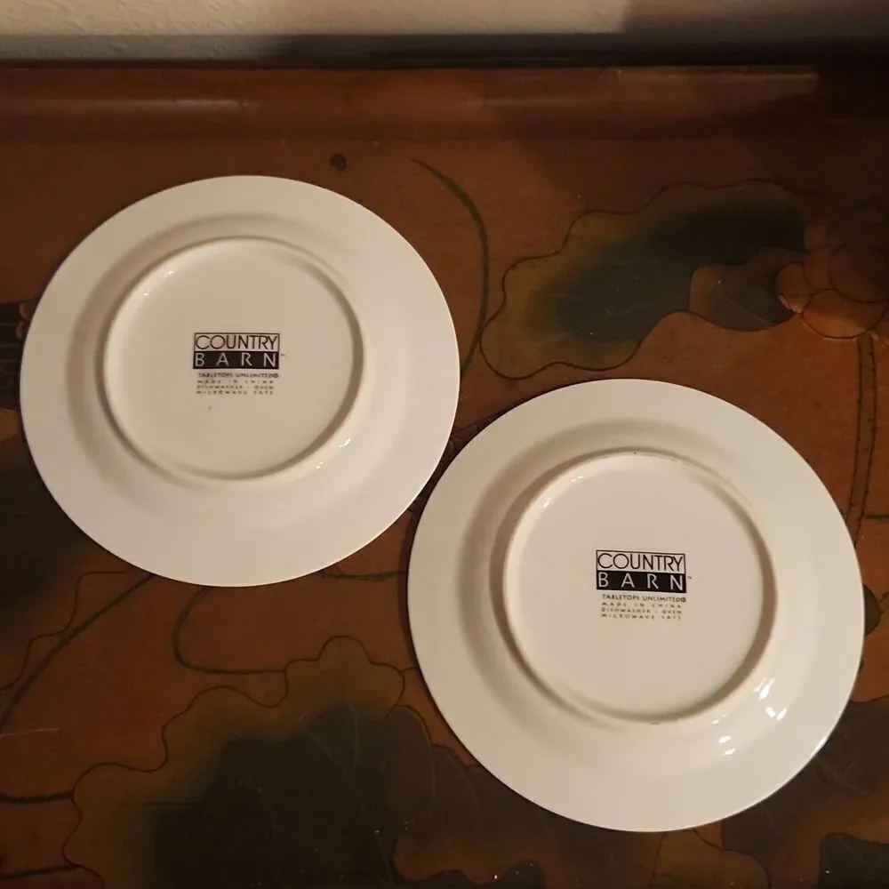 Tabletops Unlimited Sheep Country Barn Plate Set of 2
